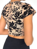 Blusa Manga Corta Cuello Redondo