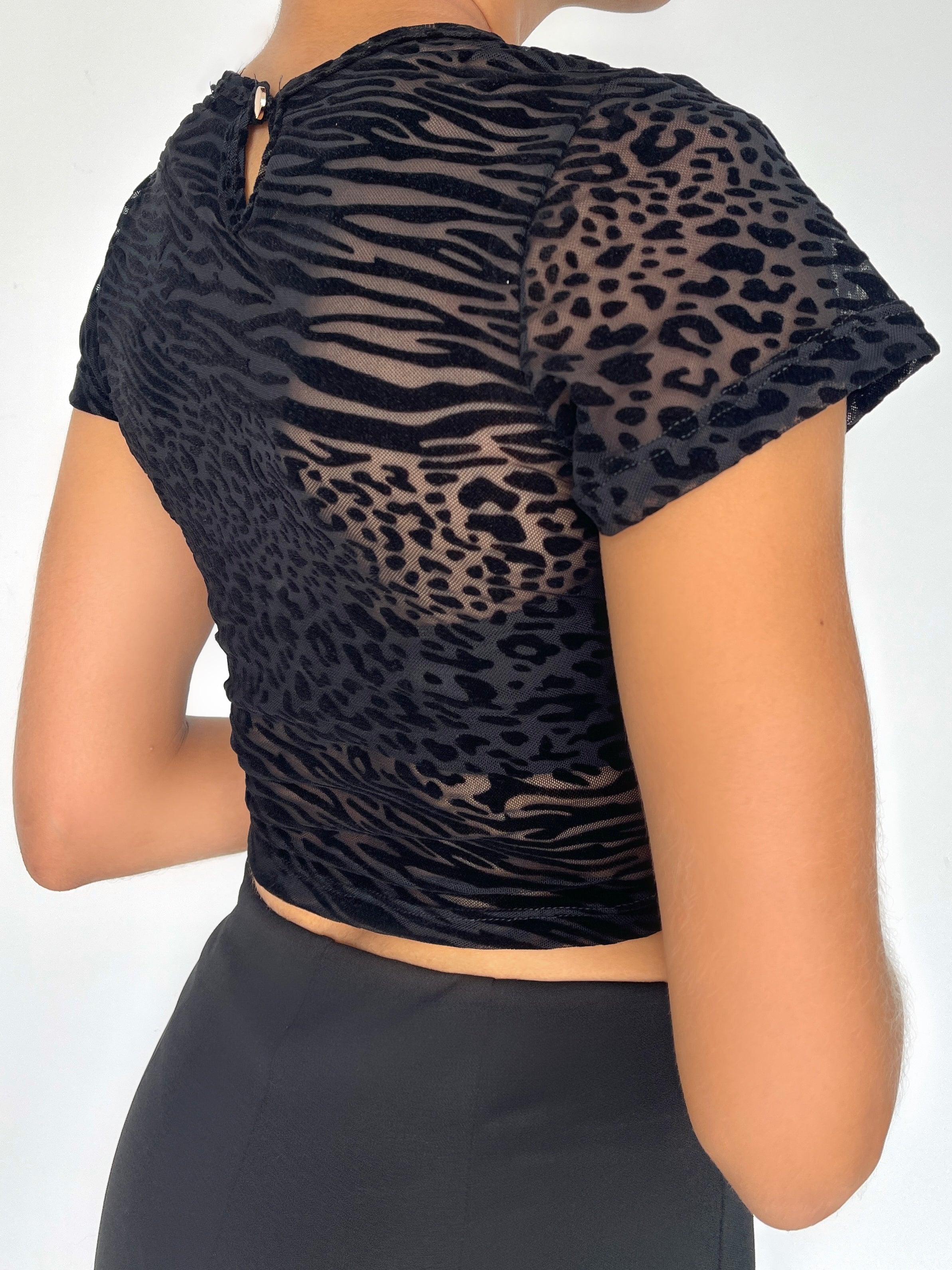 Blusa Manga Corta Cuello Redondo