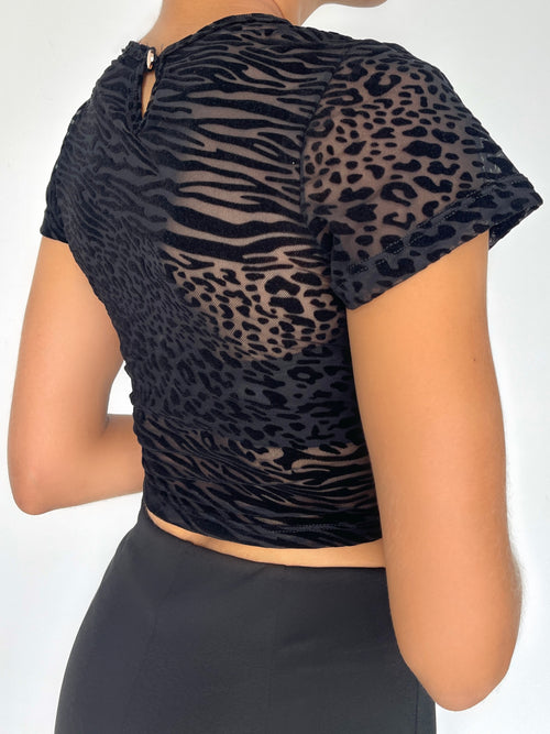Blusa Manga Corta Cuello Redondo