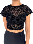 Blusa Manga Corta Cuello Redondo