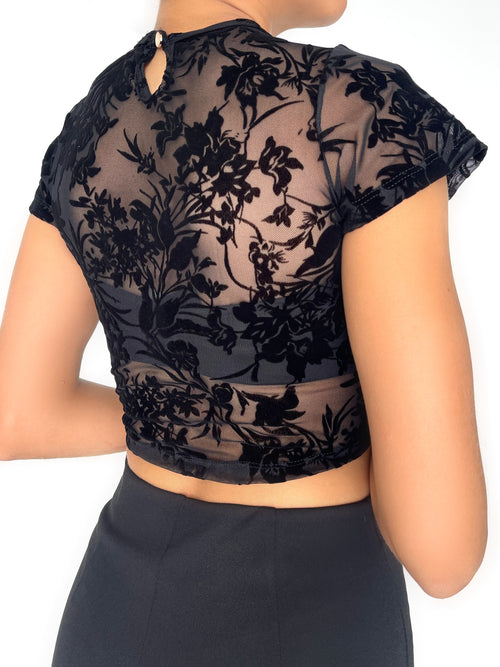 Blusa Manga Corta Cuello Redondo