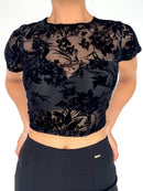 Blusa Manga Corta Cuello Redondo