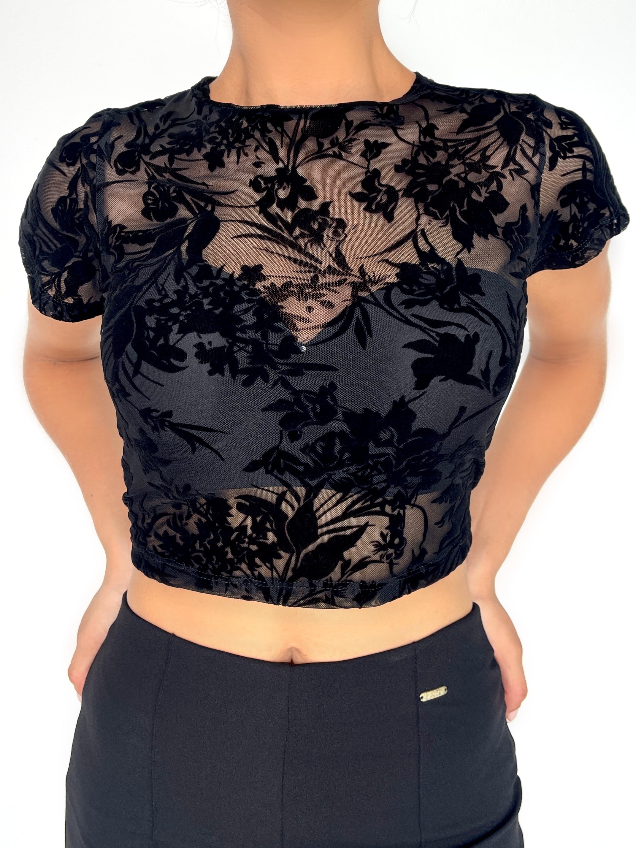 Blusa Manga Corta Cuello Redondo