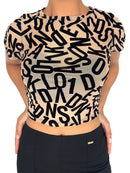 Blusa Manga Corta Cuello Redondo