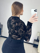 Blusa Manga Larga Mayatex Estampada