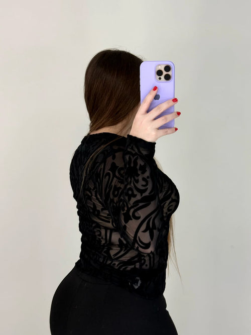 Blusa Manga Larga Mayatex Estampada