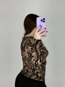 Blusa Manga Larga Mayatex Estampada