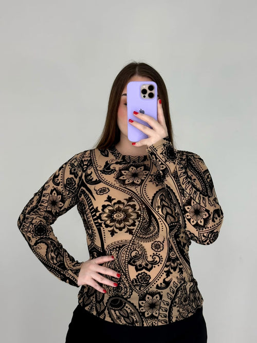 Blusa Manga Larga Mayatex Estampada