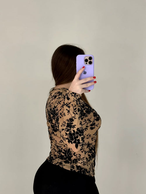 Blusa Manga Larga Mayatex Estampada