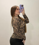 Blusa Manga Larga Mayatex Estampada