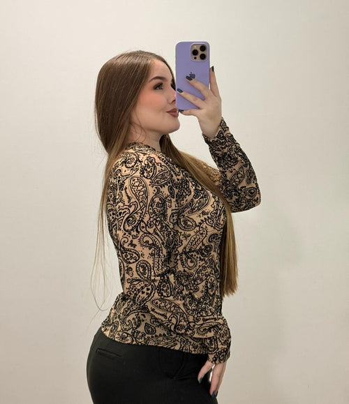Blusa Manga Larga Mayatex Estampada