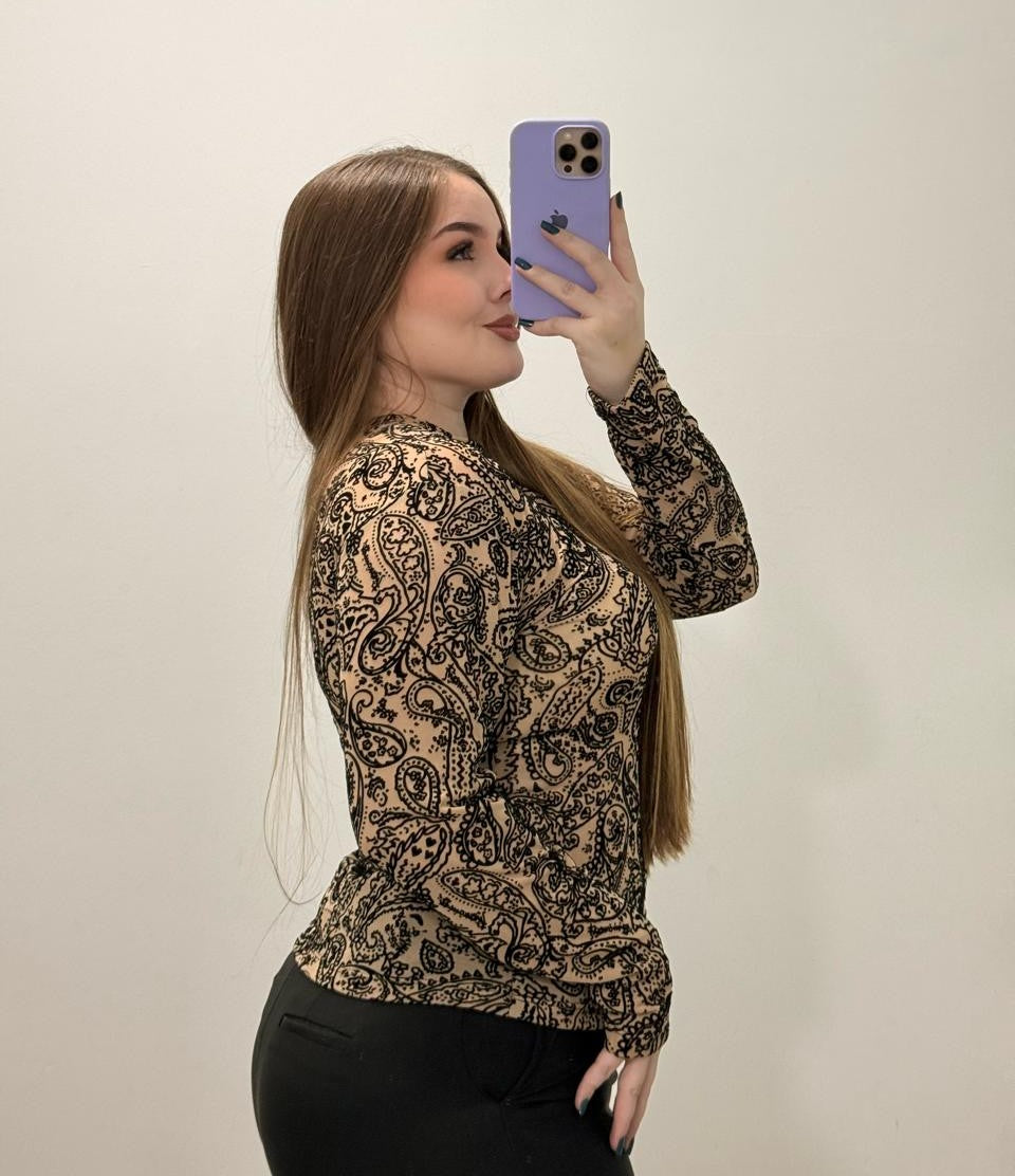 Blusa Manga Larga Mayatex Estampada