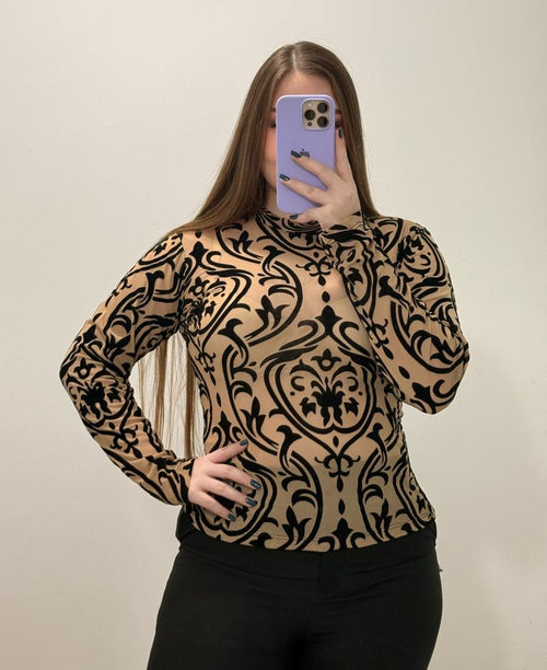 Blusa Manga Larga Mayatex Estampada