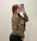 Blusa Manga Larga Mayatex Estampada