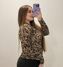 Blusa Manga Larga Mayatex Estampada