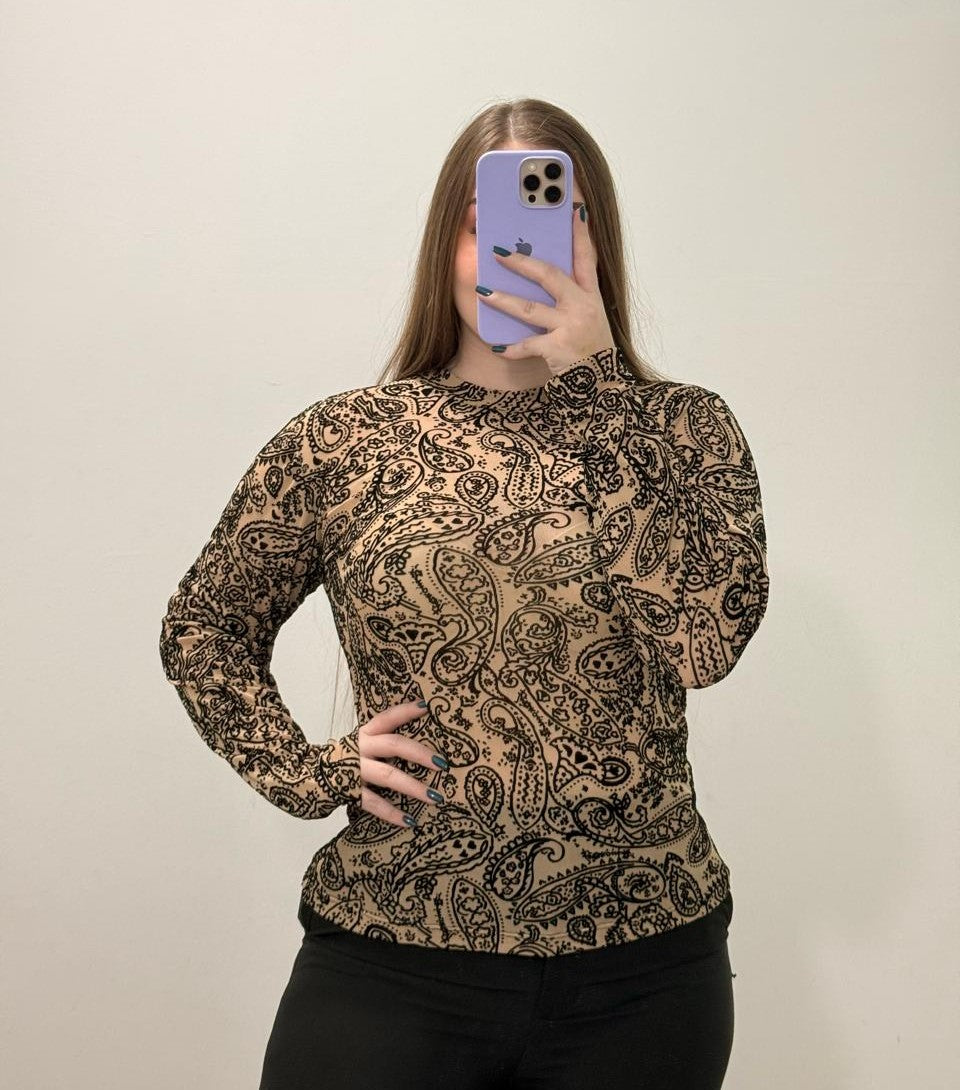 Blusa Manga Larga Mayatex Estampada