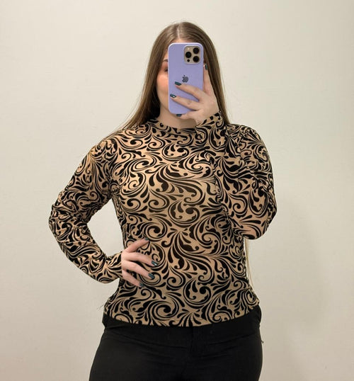 Blusa Manga Larga Mayatex Estampada