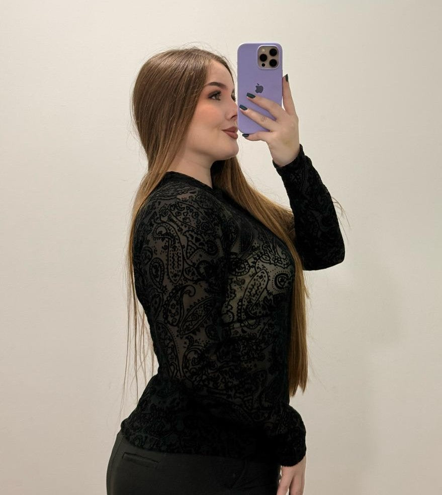 Blusa Manga Larga Mayatex Estampada