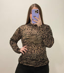 Blusa Manga Larga Mayatex Estampada