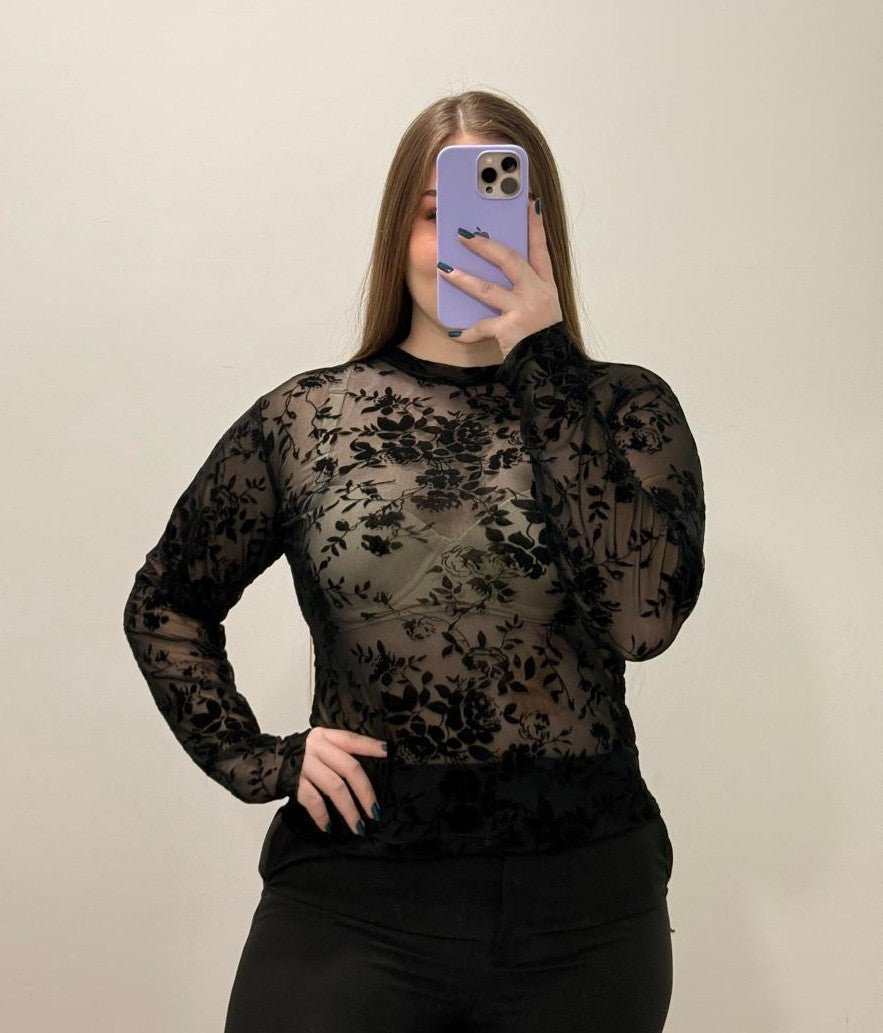 Blusa Manga Larga Mayatex Estampada