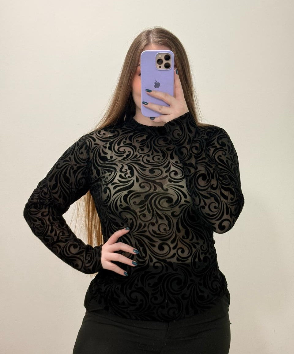 Blusa Manga Larga Mayatex Estampada