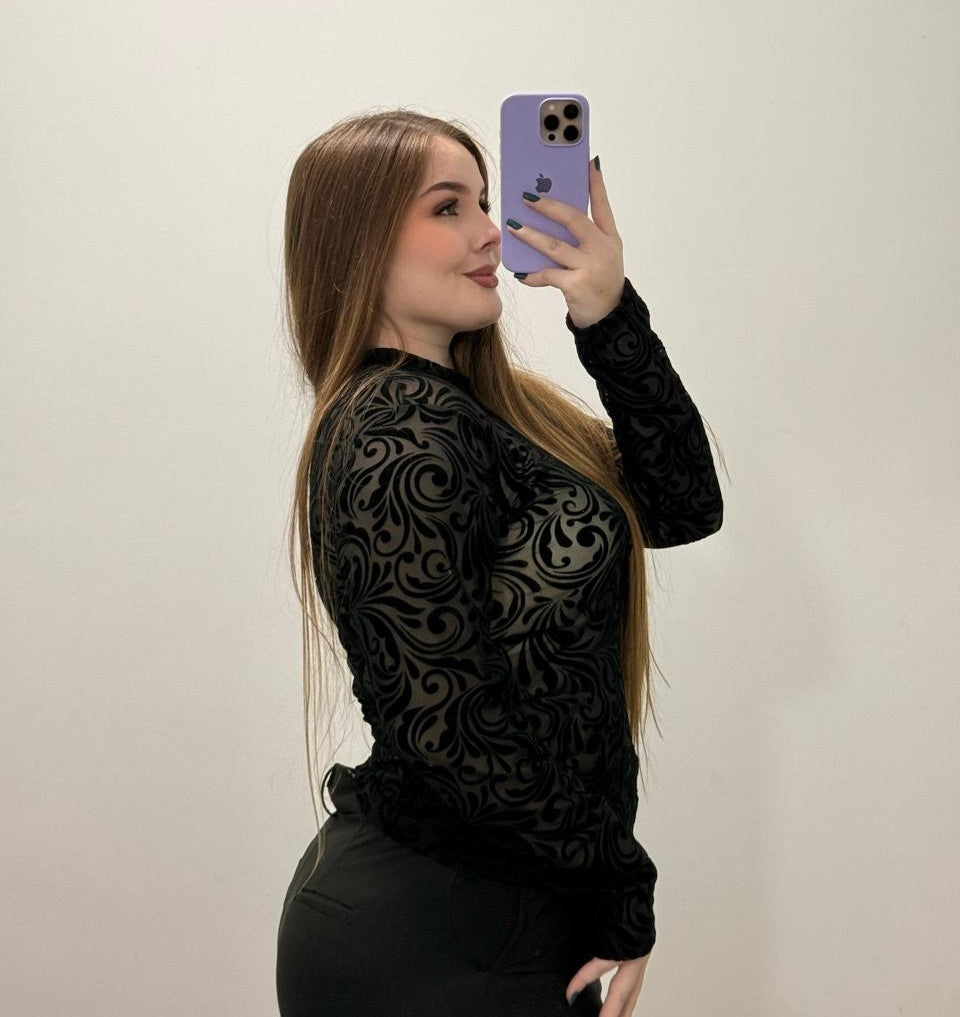 Blusa Manga Larga Mayatex Estampada