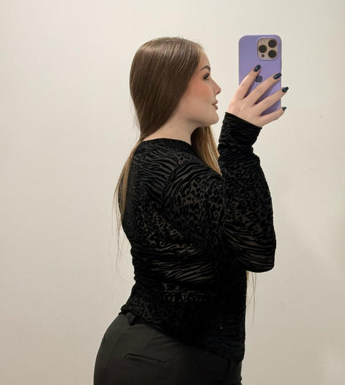 Blusa Manga Larga Mayatex Estampada