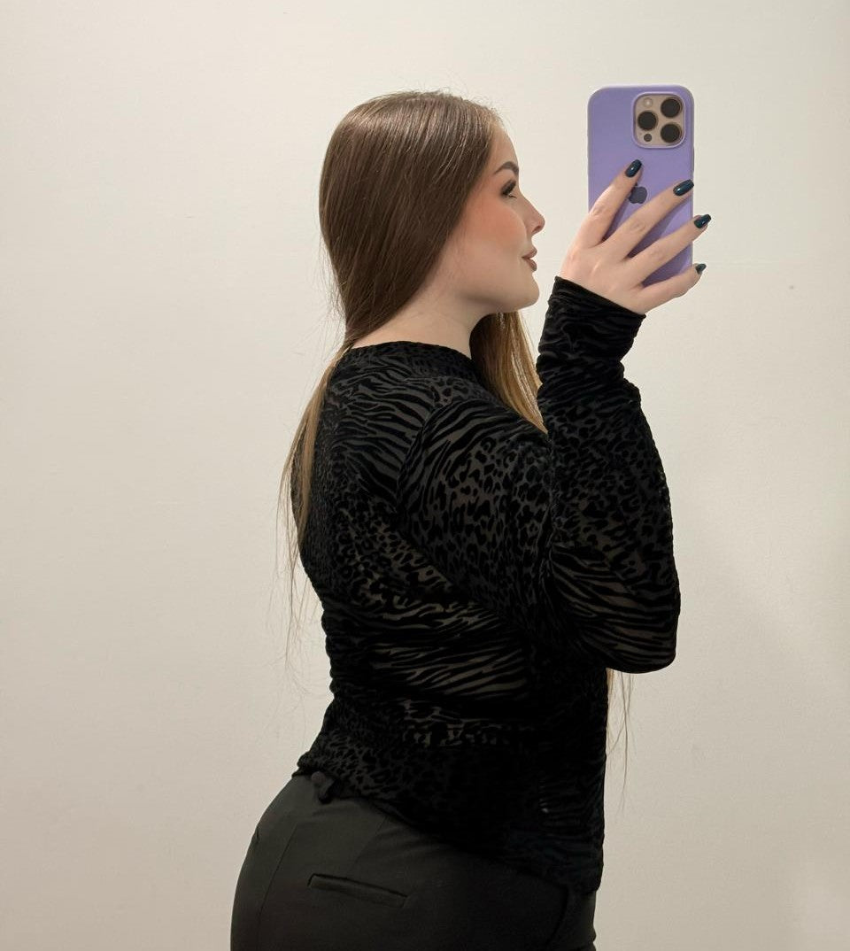 Blusa Manga Larga Mayatex Estampada