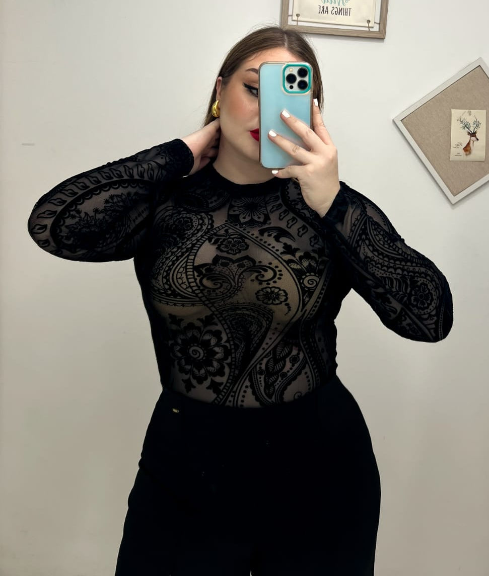 Blusa Manga Larga Mayatex Estampada