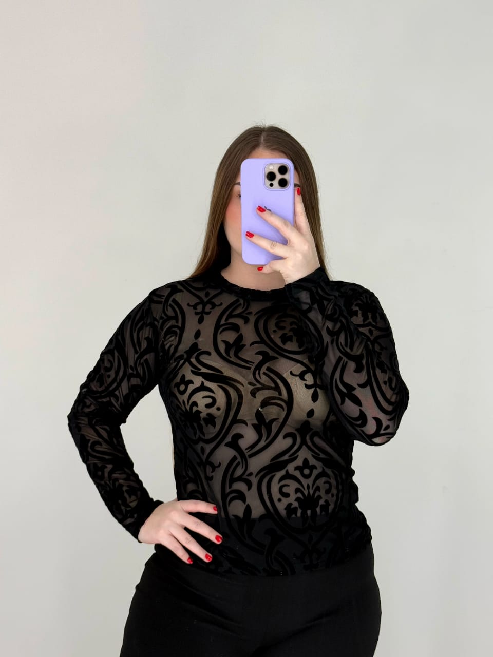 Blusa Manga Larga Mayatex Estampada