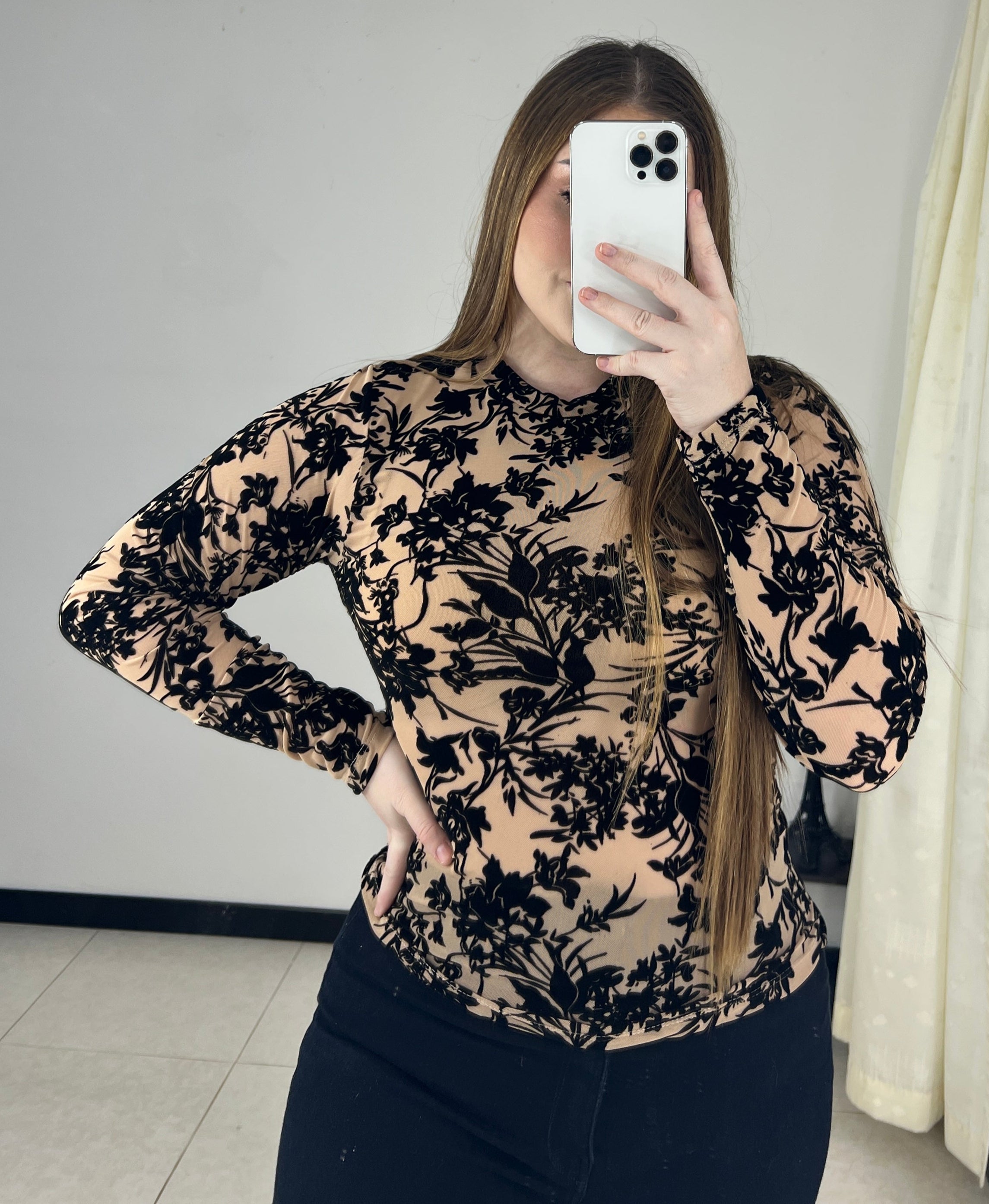Blusa Manga Larga Mayatex Estampada