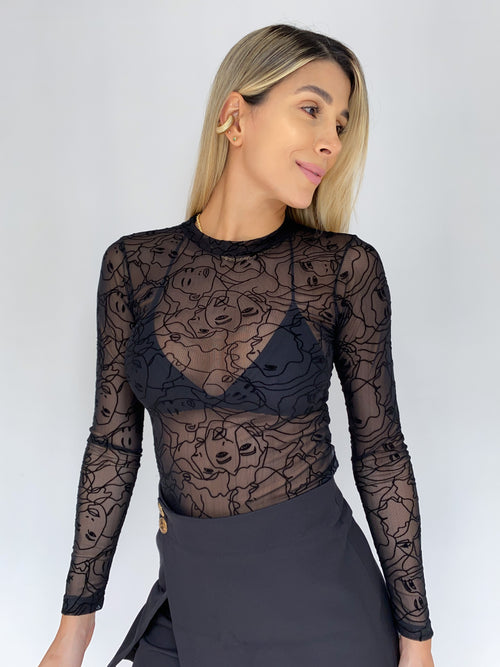 Blusa Manga Larga Mayatex Estampado