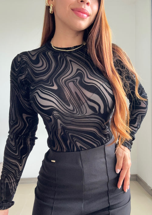 Blusa Manga Larga Mayatex Estampado