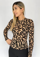 Blusa Manga Larga Mayatex Estampado