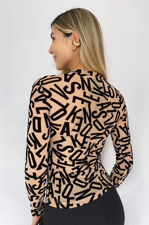 Blusa Manga Larga Mayatex Estampado