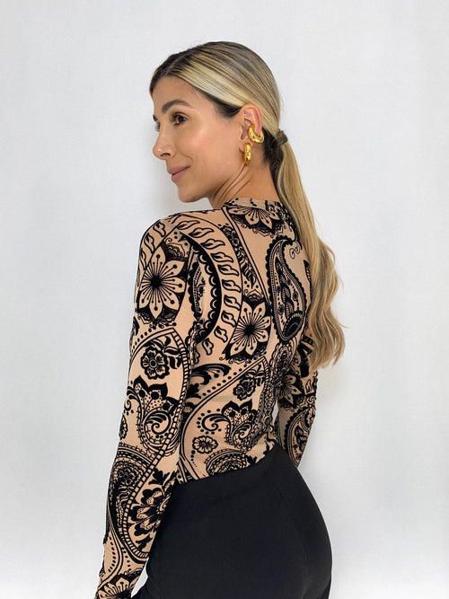 Blusa Manga Larga Mayatex Estampado