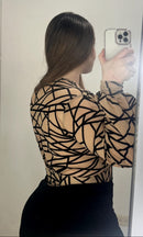 Blusa Mayatex Corta Manga Larga Estampad