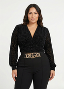 Blusa Mayatex Corta Manga Larga Estampad