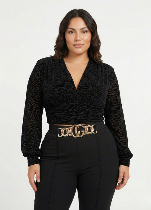 Blusa Mayatex Corta Manga Larga Estampad