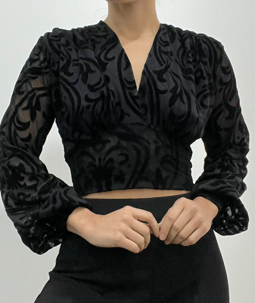 Blusa Mayatex Corta Manga Larga Estampad