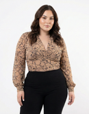 Blusa Mayatex Corta Manga Larga Estampad