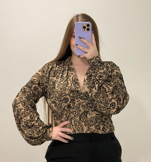 Blusa Mayatex Corta Manga Larga Estampad