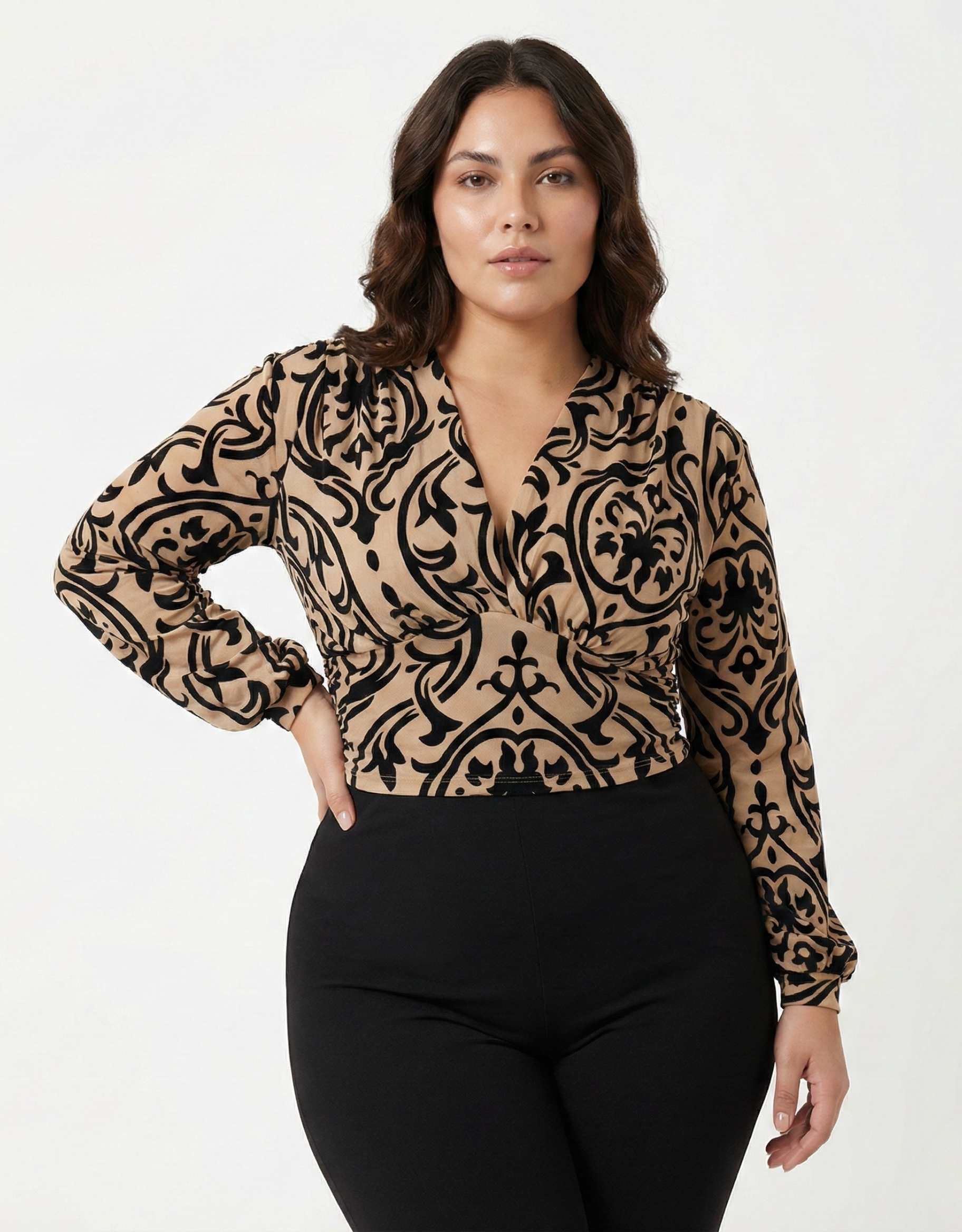 Blusa Mayatex Corta Manga Larga Estampad