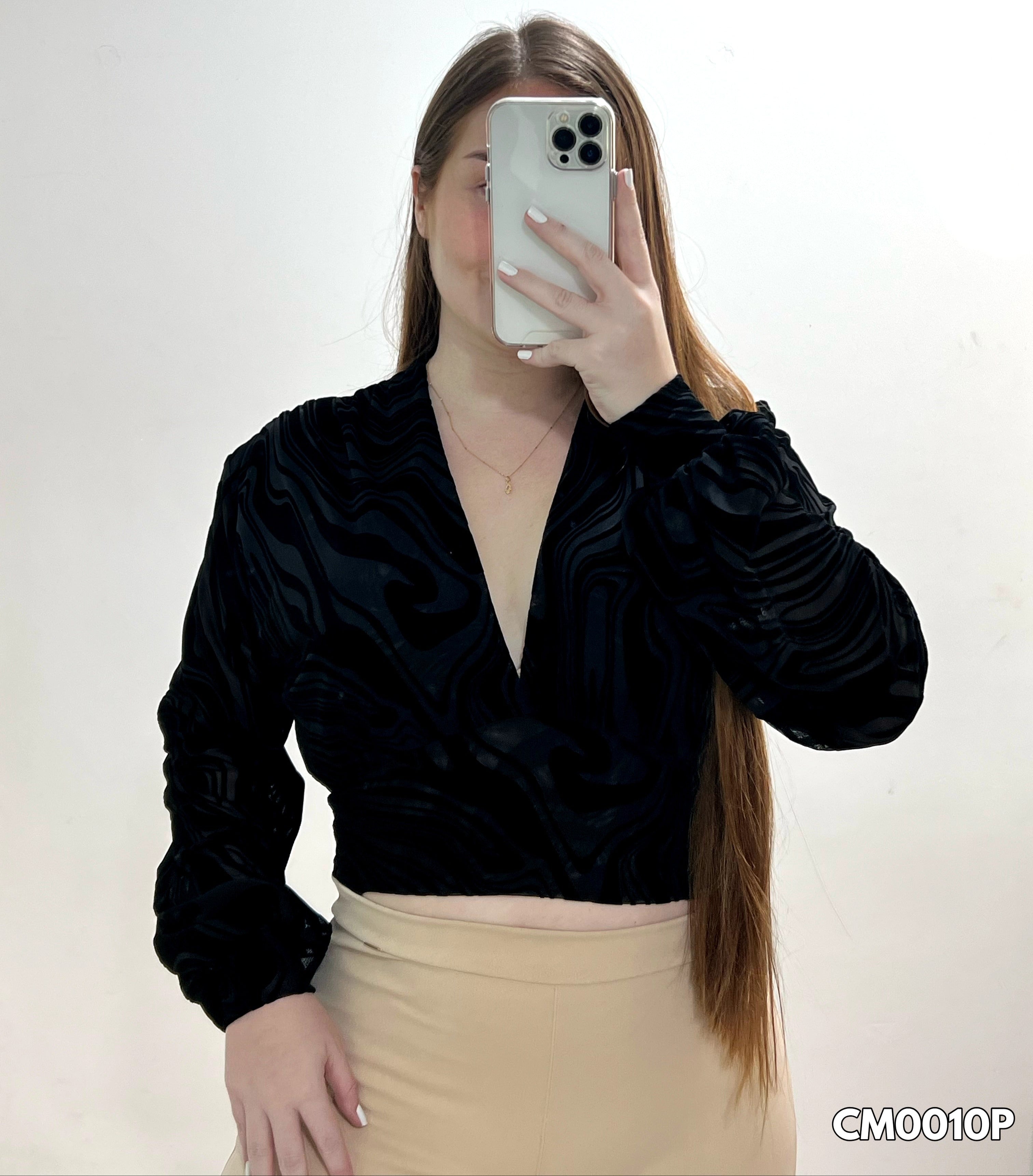 Blusa Mayatex Corta Manga Larga Estampad