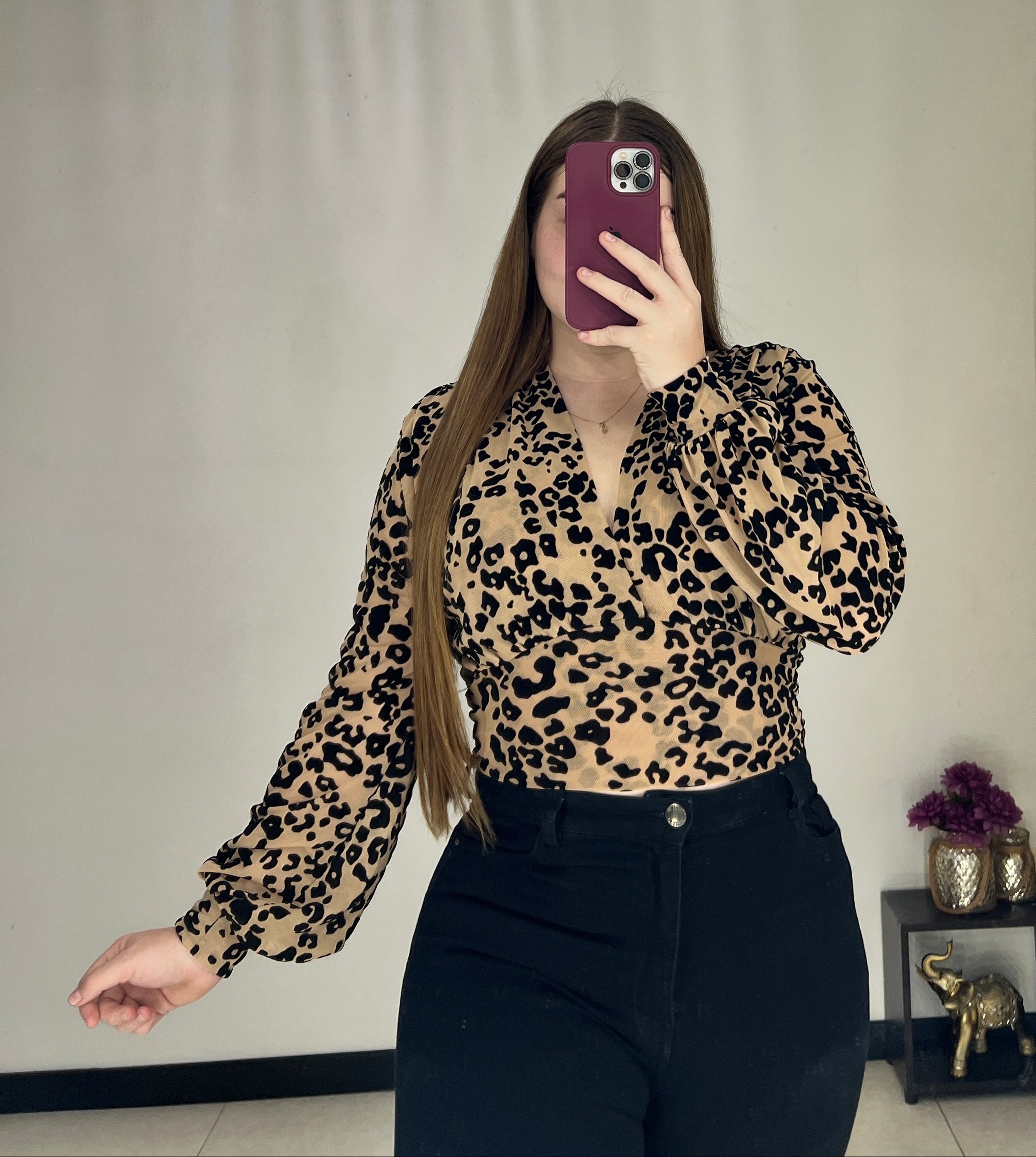 Blusa Mayatex Corta Manga Larga Estampad