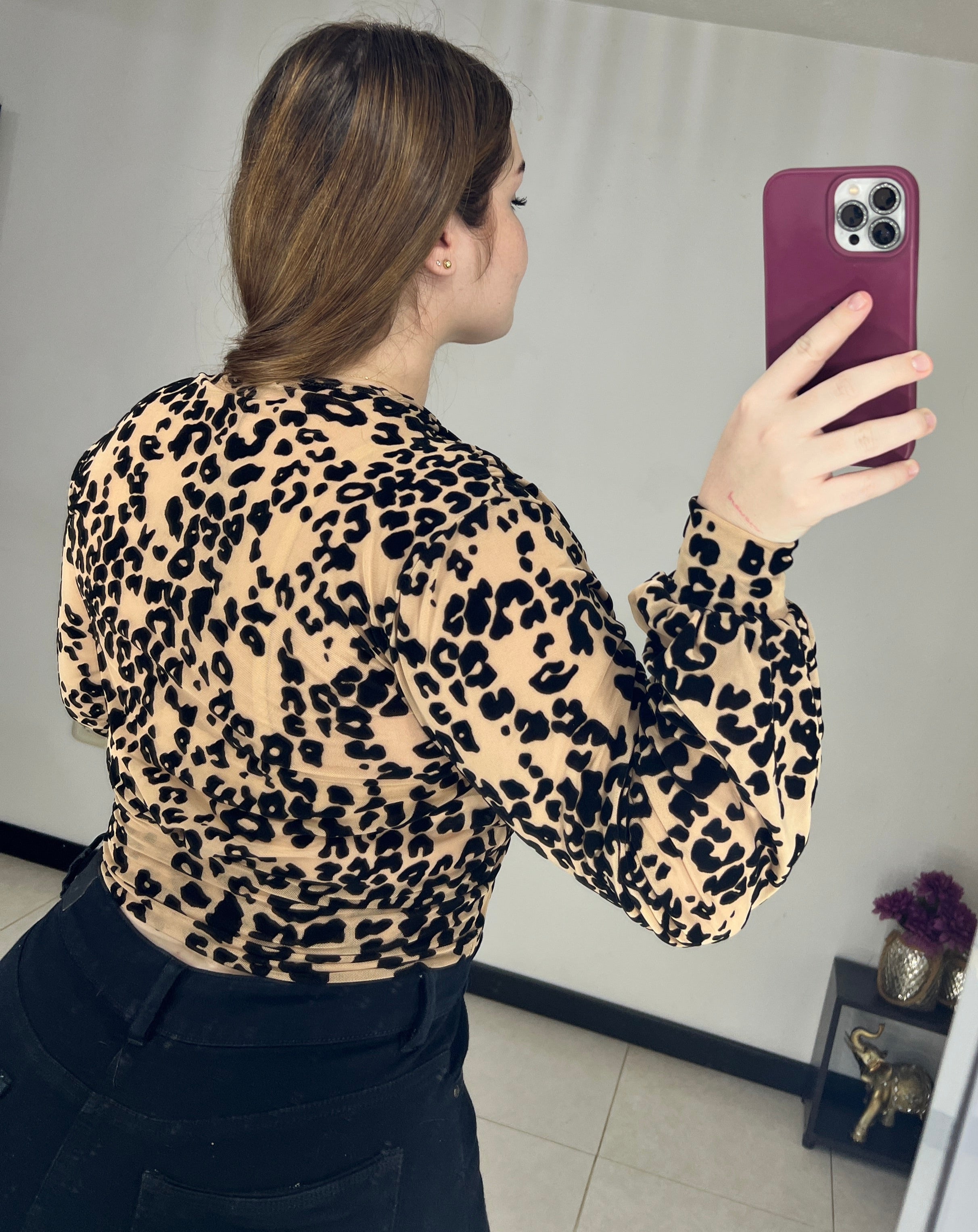 Blusa Mayatex Corta Manga Larga Estampad