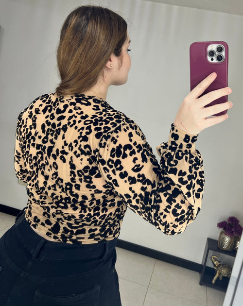 Blusa Mayatex Corta Manga Larga Estampad