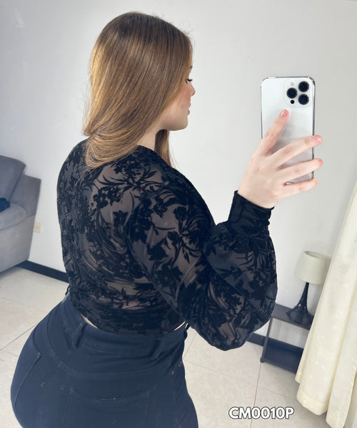 Blusa Mayatex Corta Manga Larga Estampad