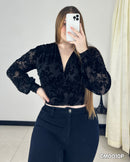 Blusa Mayatex Corta Manga Larga Estampad