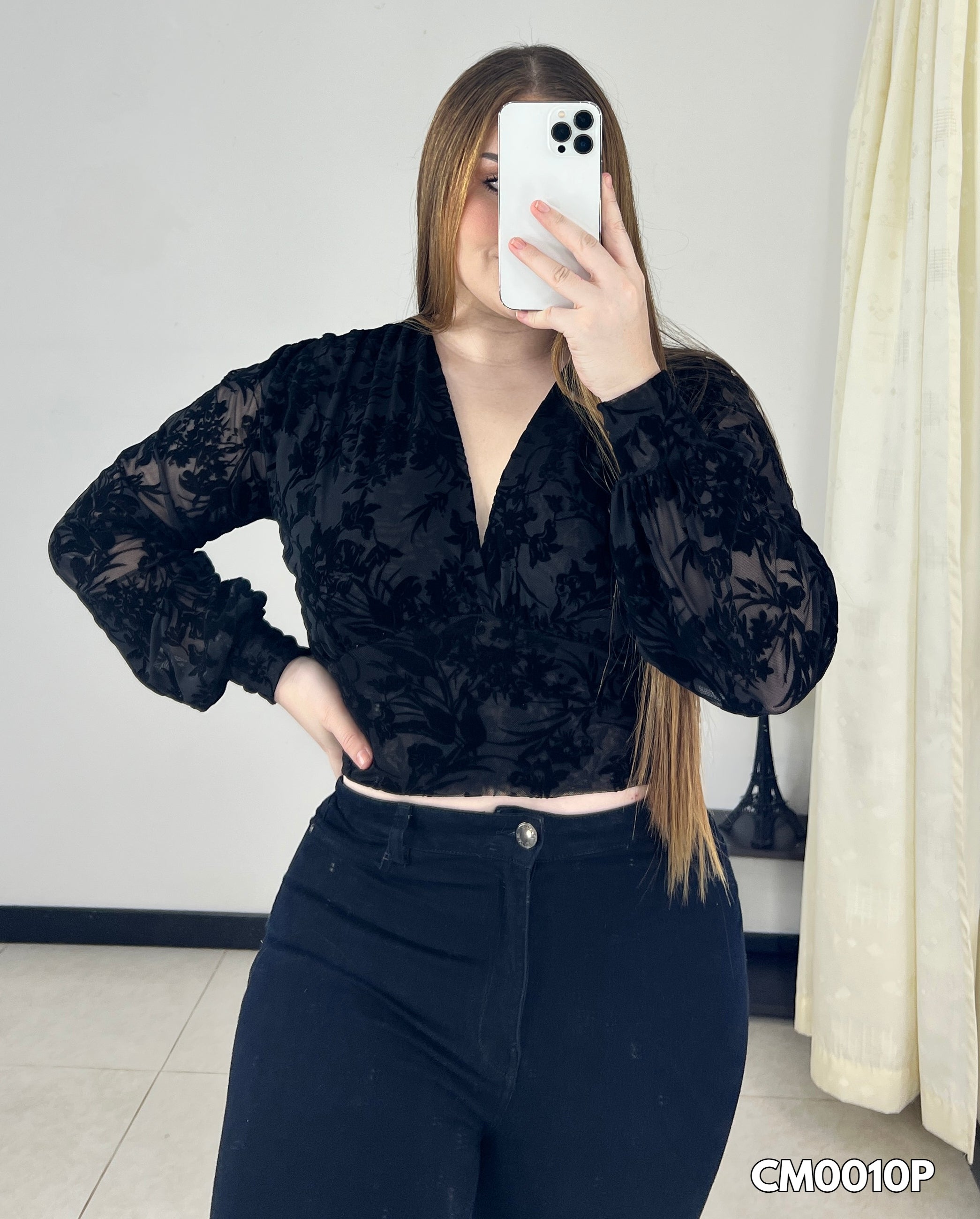 Blusa Mayatex Corta Manga Larga Estampad